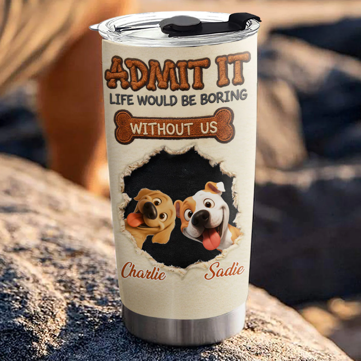 We Make Life Less Boring - Personalized Custom Tumbler - Image 3