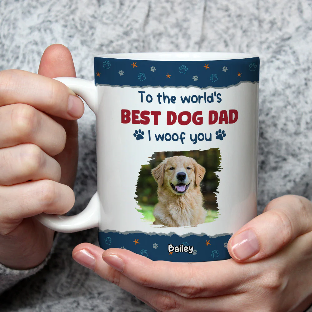 We Mean We Woof You Photo - Personalized Custom Coffee Mug - Image 2