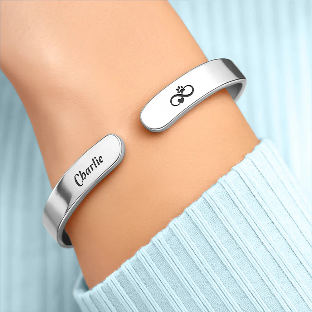 We Meet Again - Personalized Custom Bracelet Cuff - Image 5