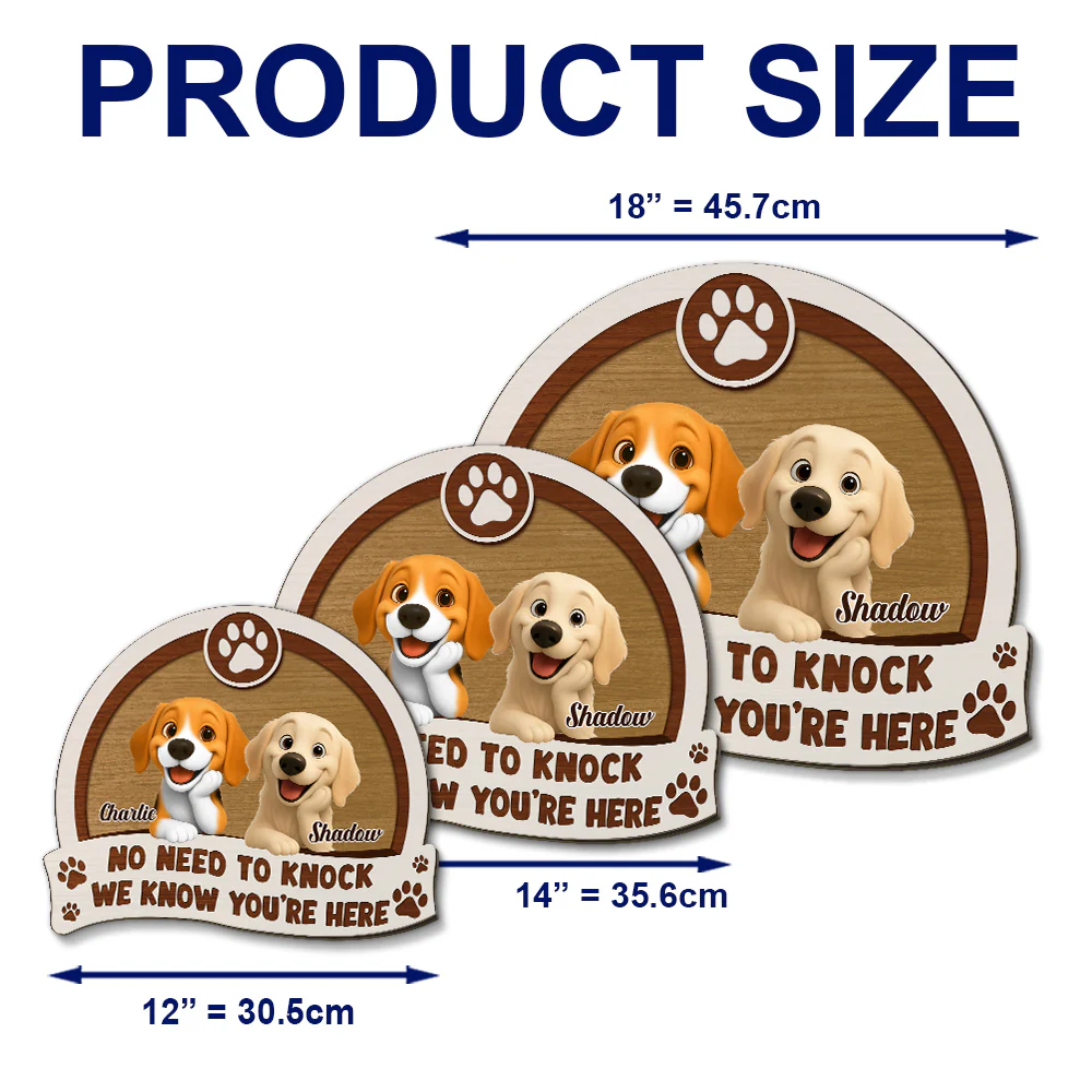 We Need No Knock - Personalized Custom Wood Sign - Image 6