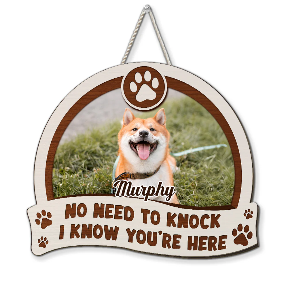 We Need No Knock Photo - Personalized Custom Wood Sign