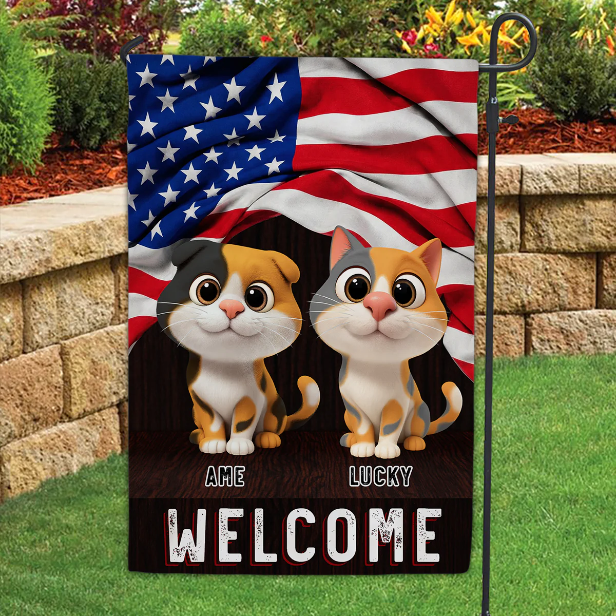 Welcome Cat Version - Personalized Custom Flag