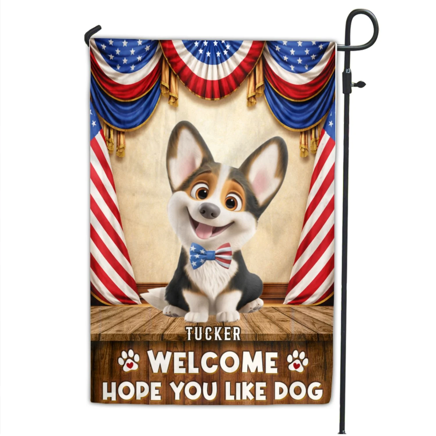 Welcome Hope You Like American Dogs - Personalized Custom Flag - Image 7