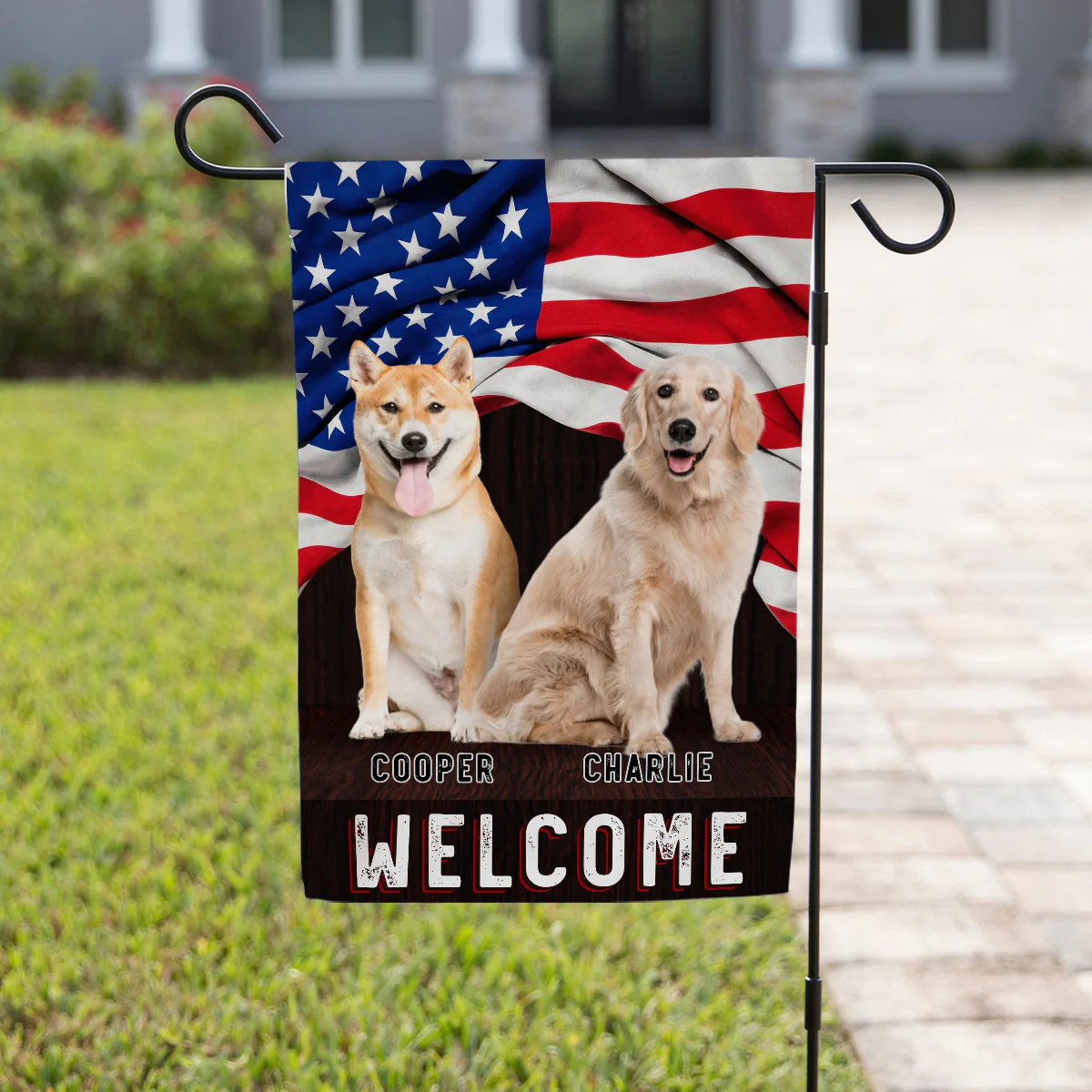 Welcome Photo - Personalized Custom Flag - Image 3