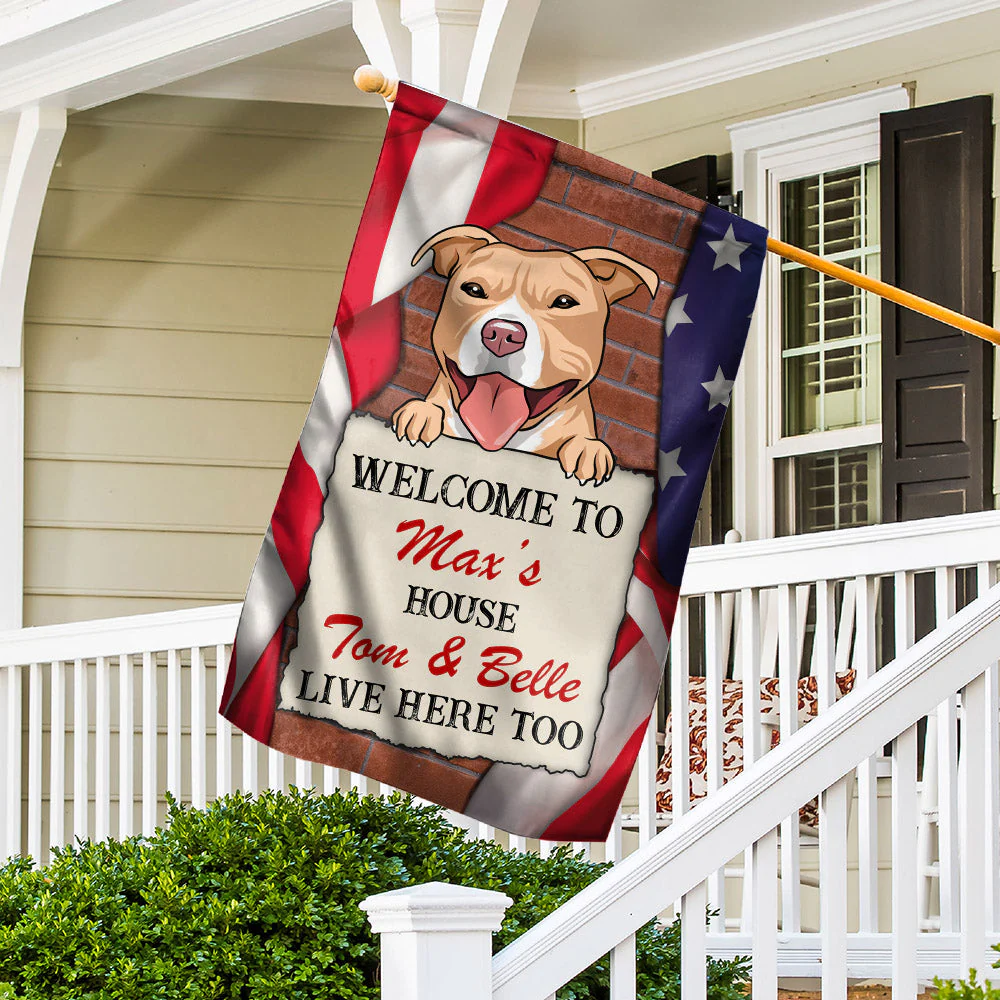 Welcome To Dog House - Personalized Custom Garden Flag - Image 2