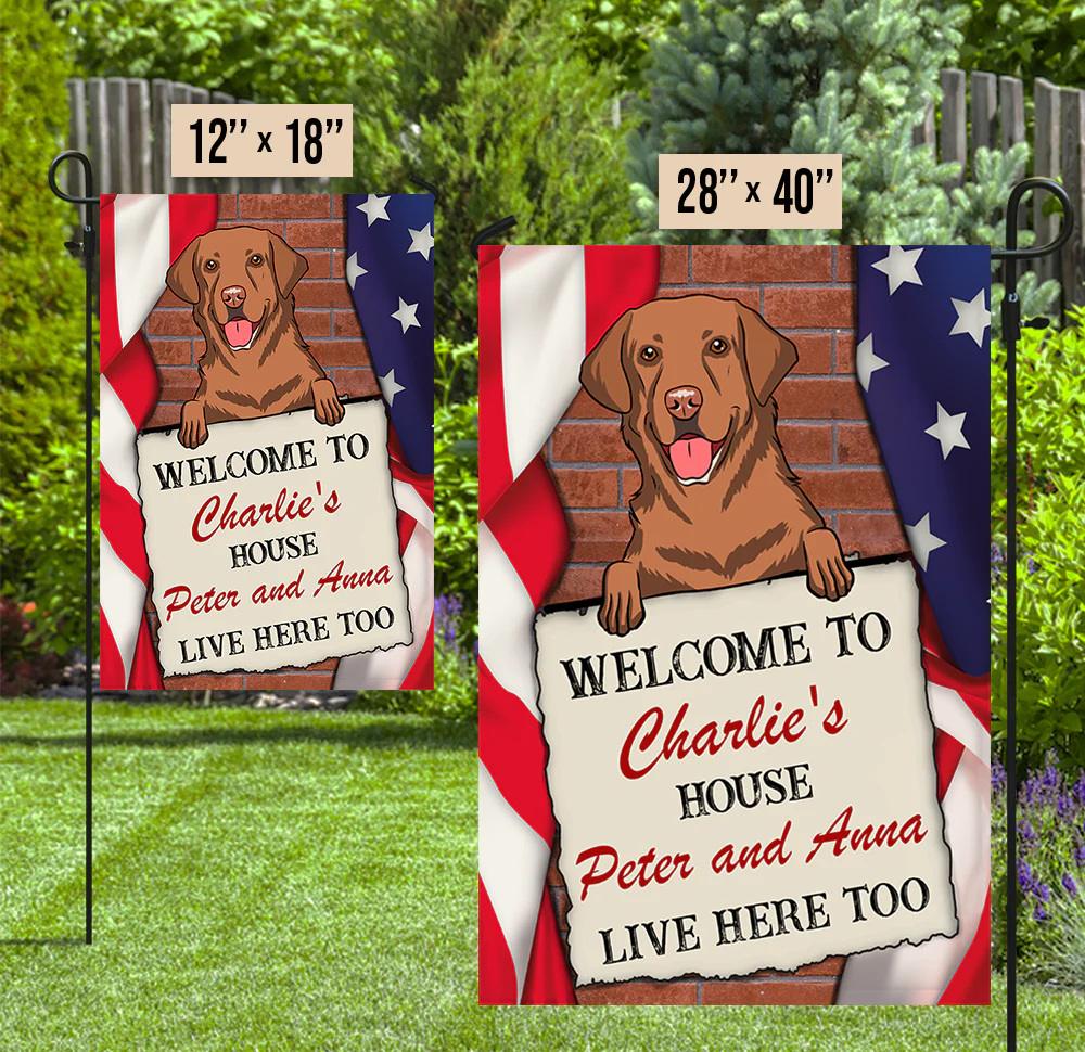 Welcome To Dog House - Personalized Custom Garden Flag - Image 5