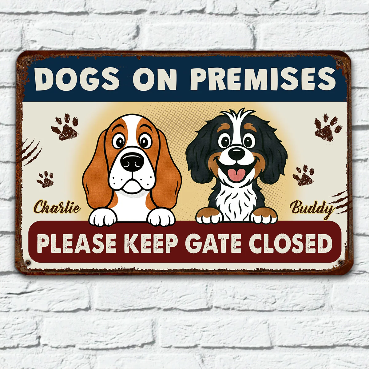 Welcome To Here - Personalized Custom Metal Sign - Image 4