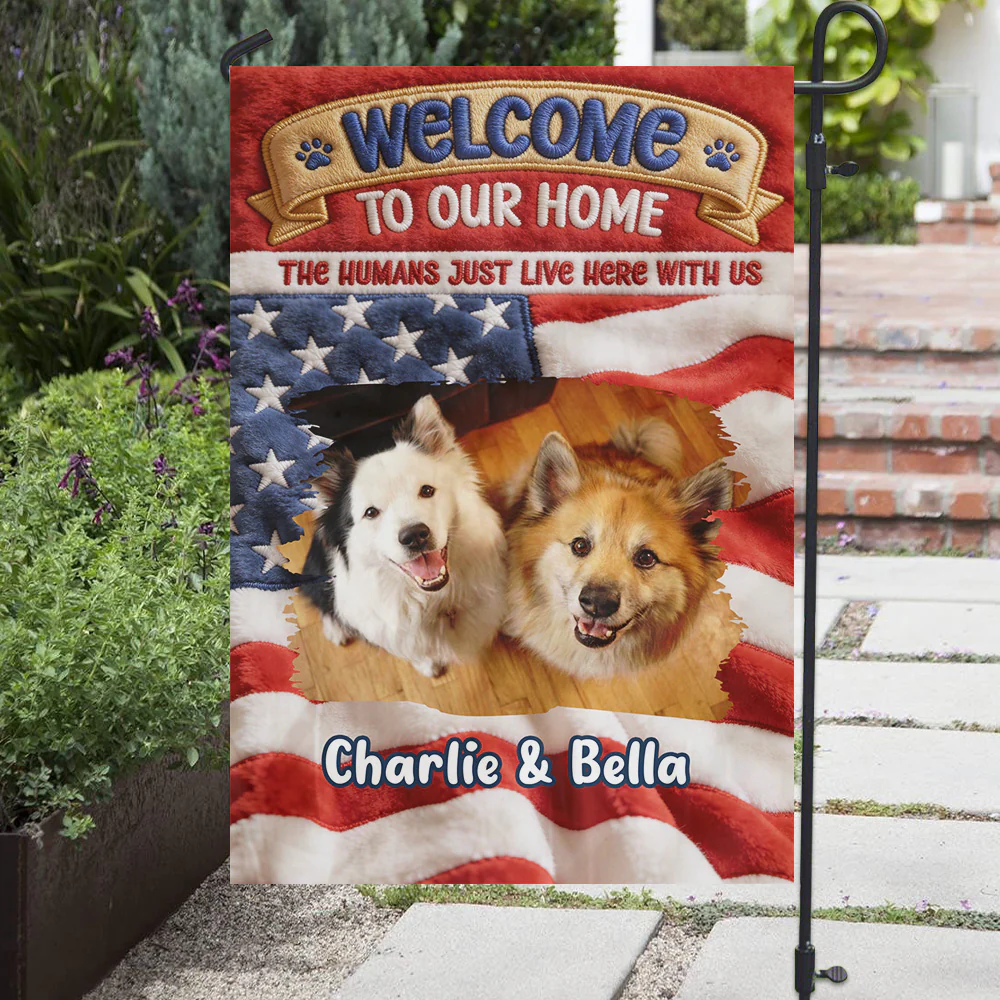 Welcome To My Home Photo - Personalized Custom Flag - Image 4