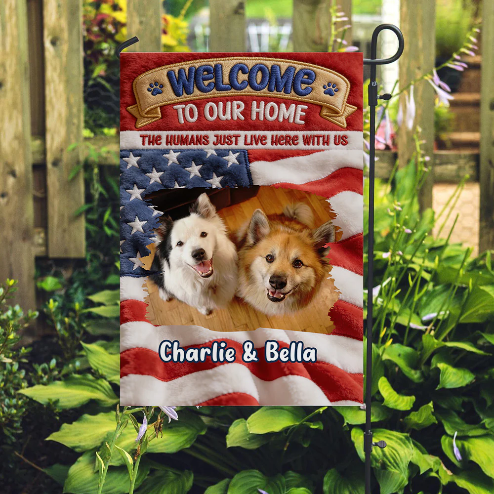 Welcome To My Home Photo - Personalized Custom Flag - Image 5