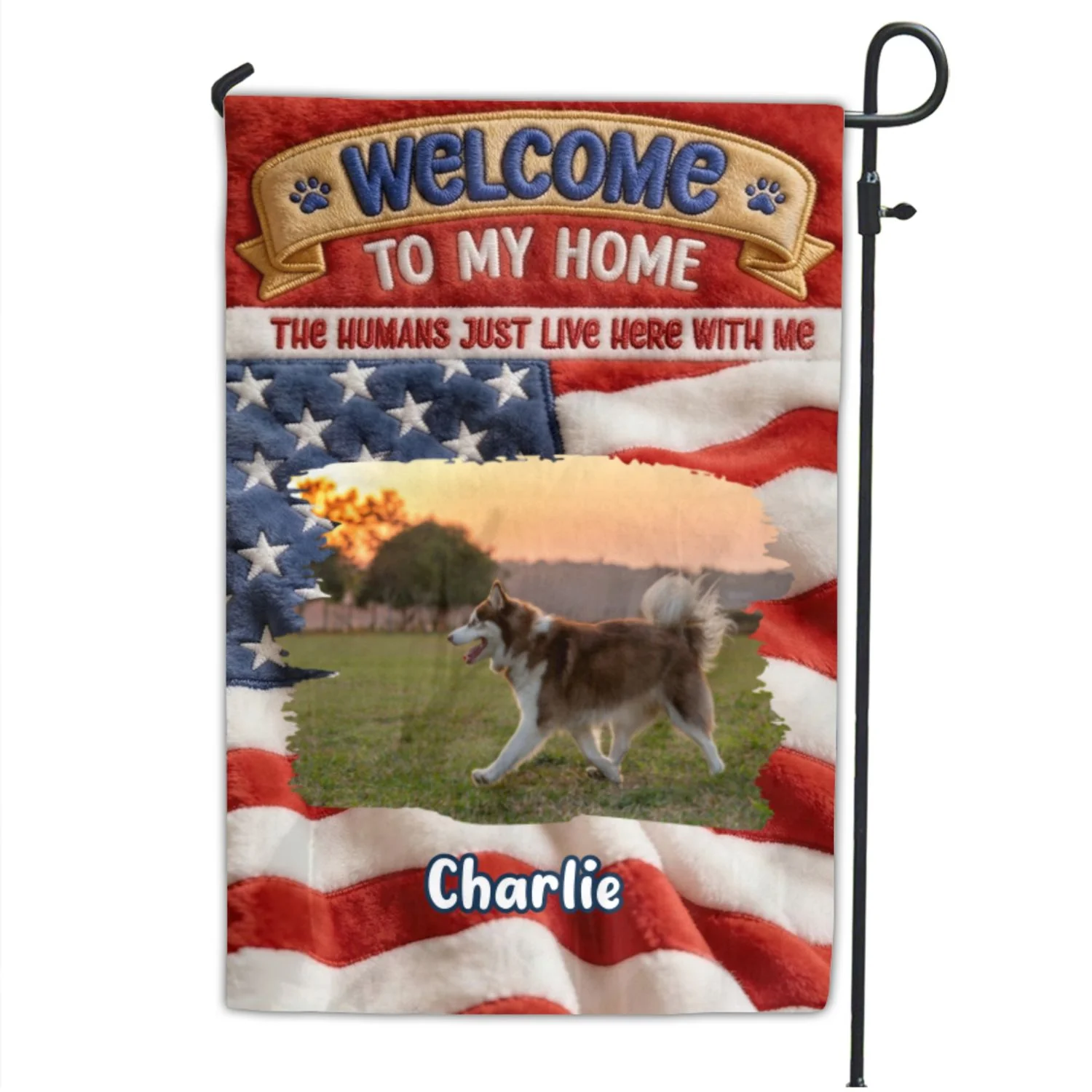Welcome To My Home Photo - Personalized Custom Flag - Image 6