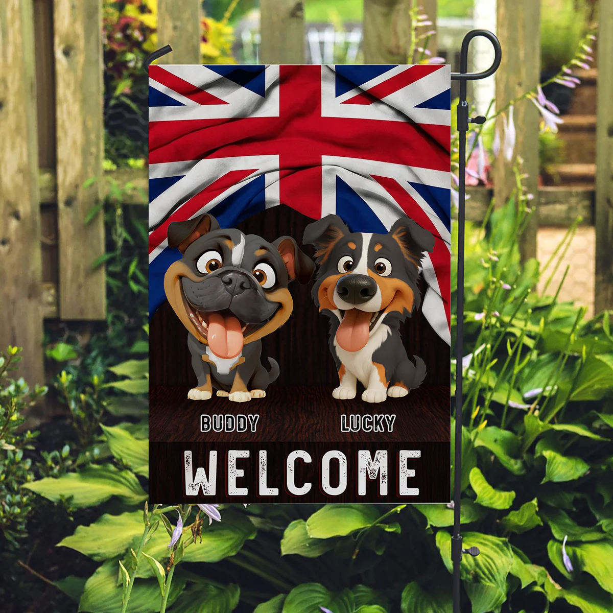 Welcome To My House - Personalized Custom Flag - Image 2