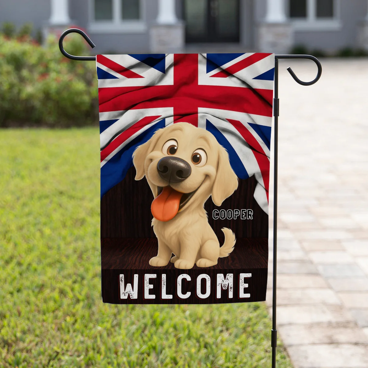 Welcome To My House - Personalized Custom Flag - Image 3