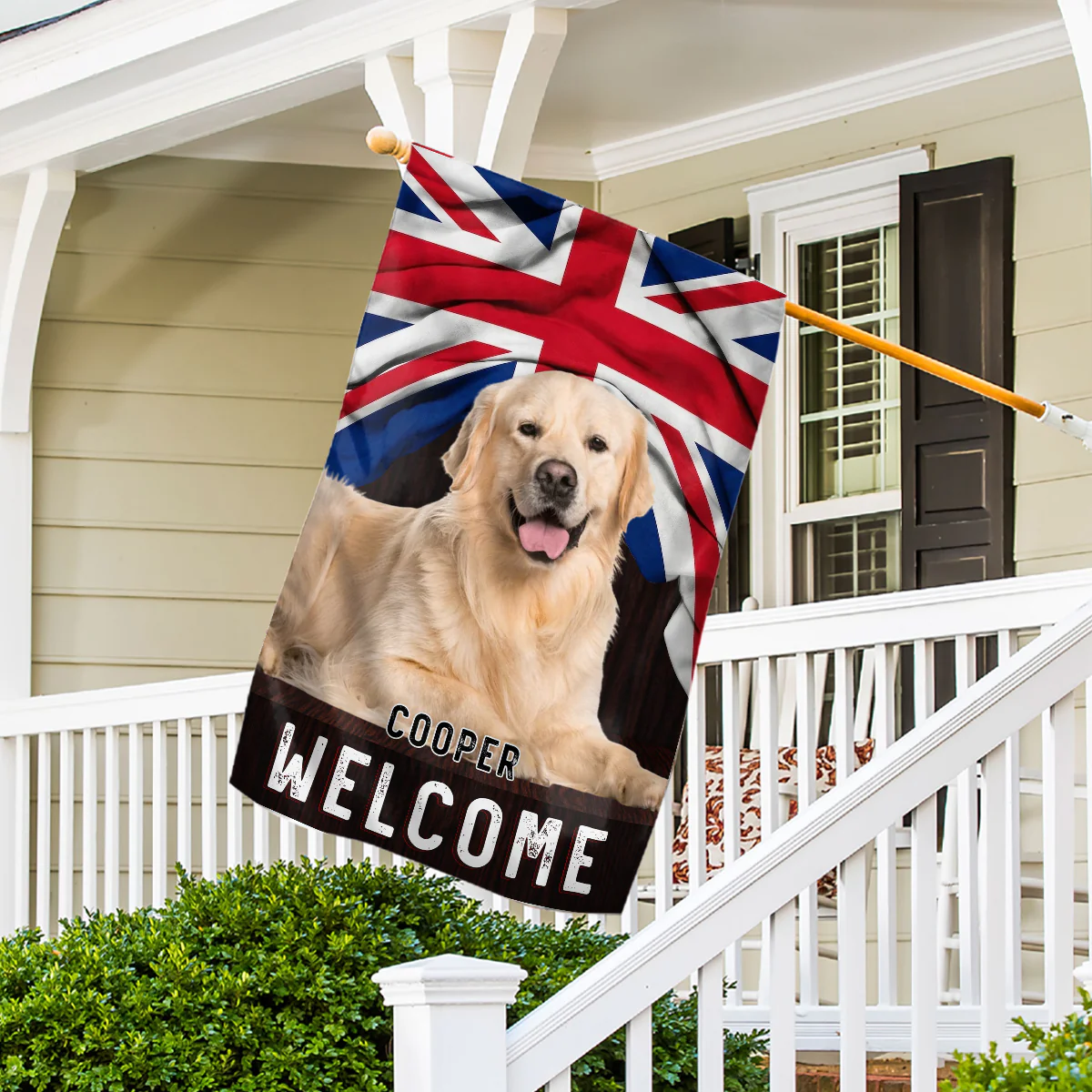 Welcome To My House Photo - Personalized Custom Flag - Image 4