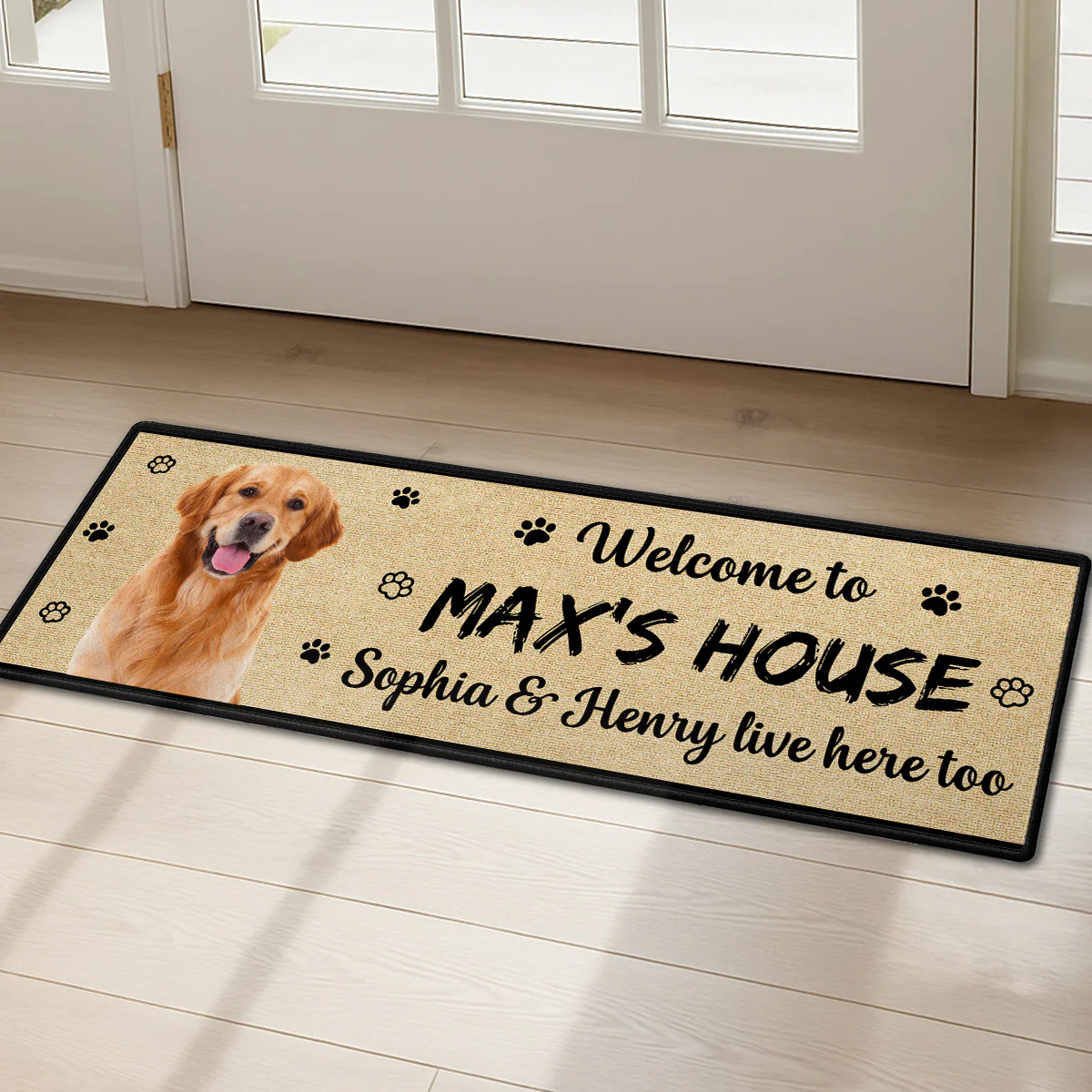 Welcome To My World Photo - Personalized Custom Runner Rug