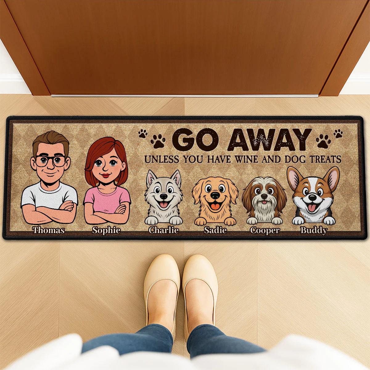 Welcome To Our Home - Personalized Custom Runner Rug - Image 2