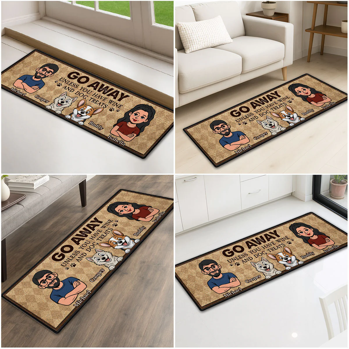 Welcome To Our Home - Personalized Custom Runner Rug - Image 4