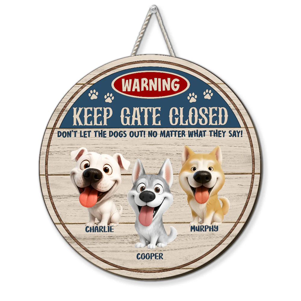 Welcome To The Dog House - Personalized Custom Wood Sign