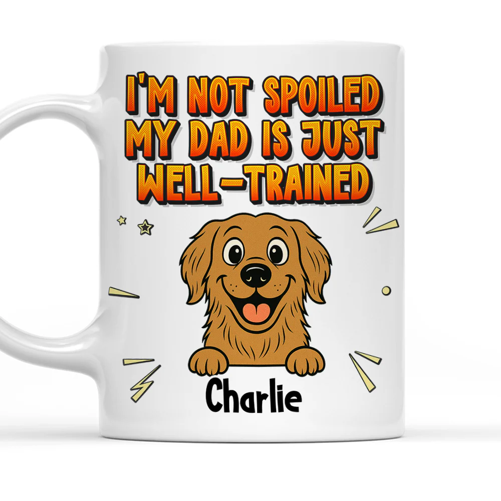 Well Trained Comic Retro Dogs - Personalized Custom Coffee Mug