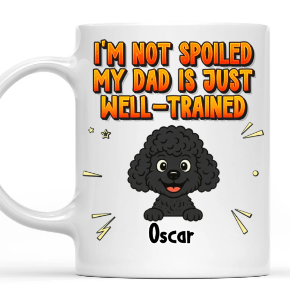 Well Trained Comic Retro Dogs - Personalized Custom Coffee Mug - Image 8