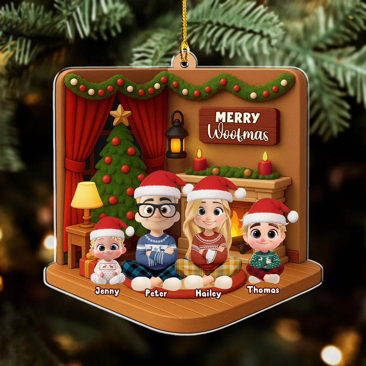 We've Got The Christmas Joy - Personalized Custom 3D Effect Acrylic Ornament - Image 2