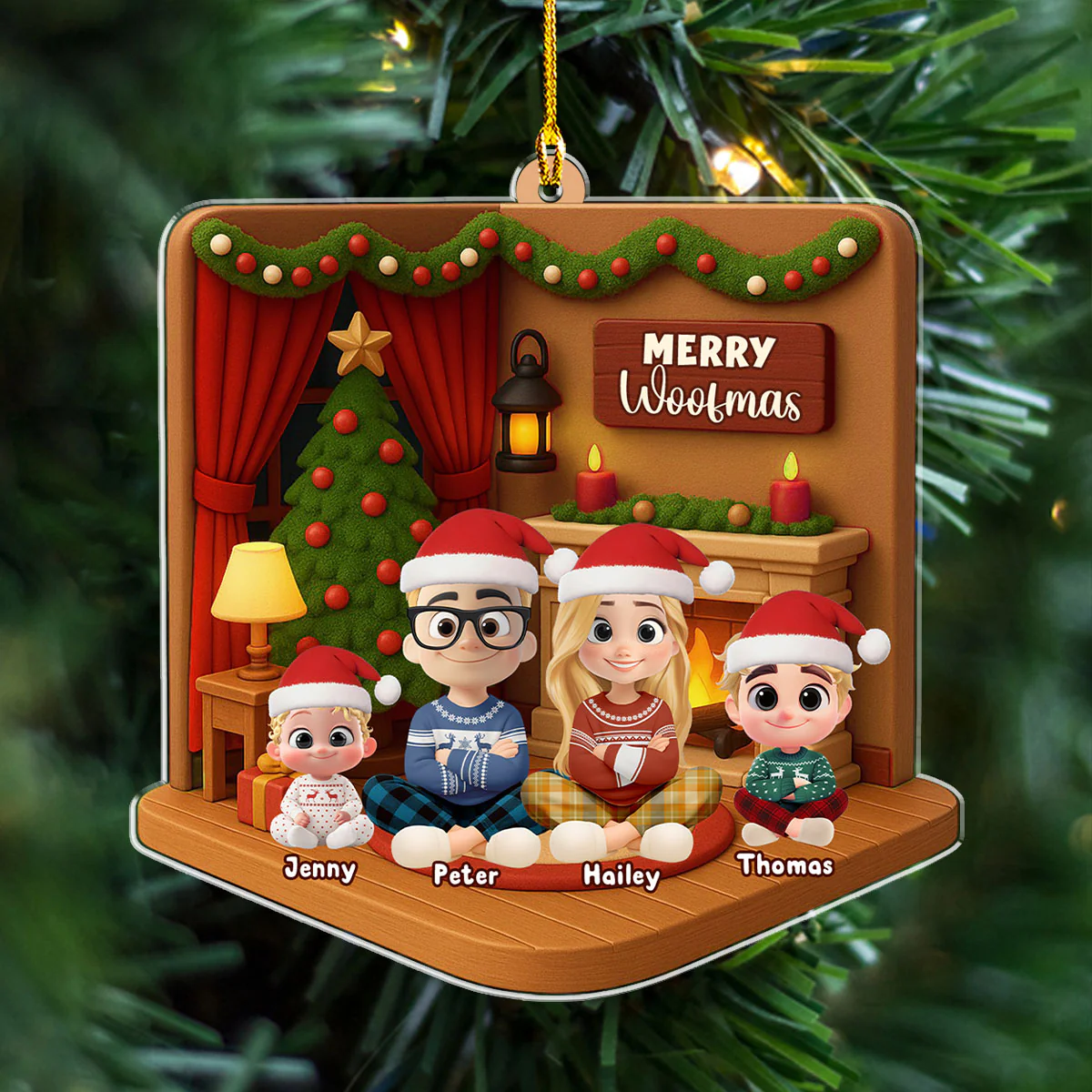 We've Got The Christmas Joy - Personalized Custom 3D Effect Acrylic Ornament - Image 3