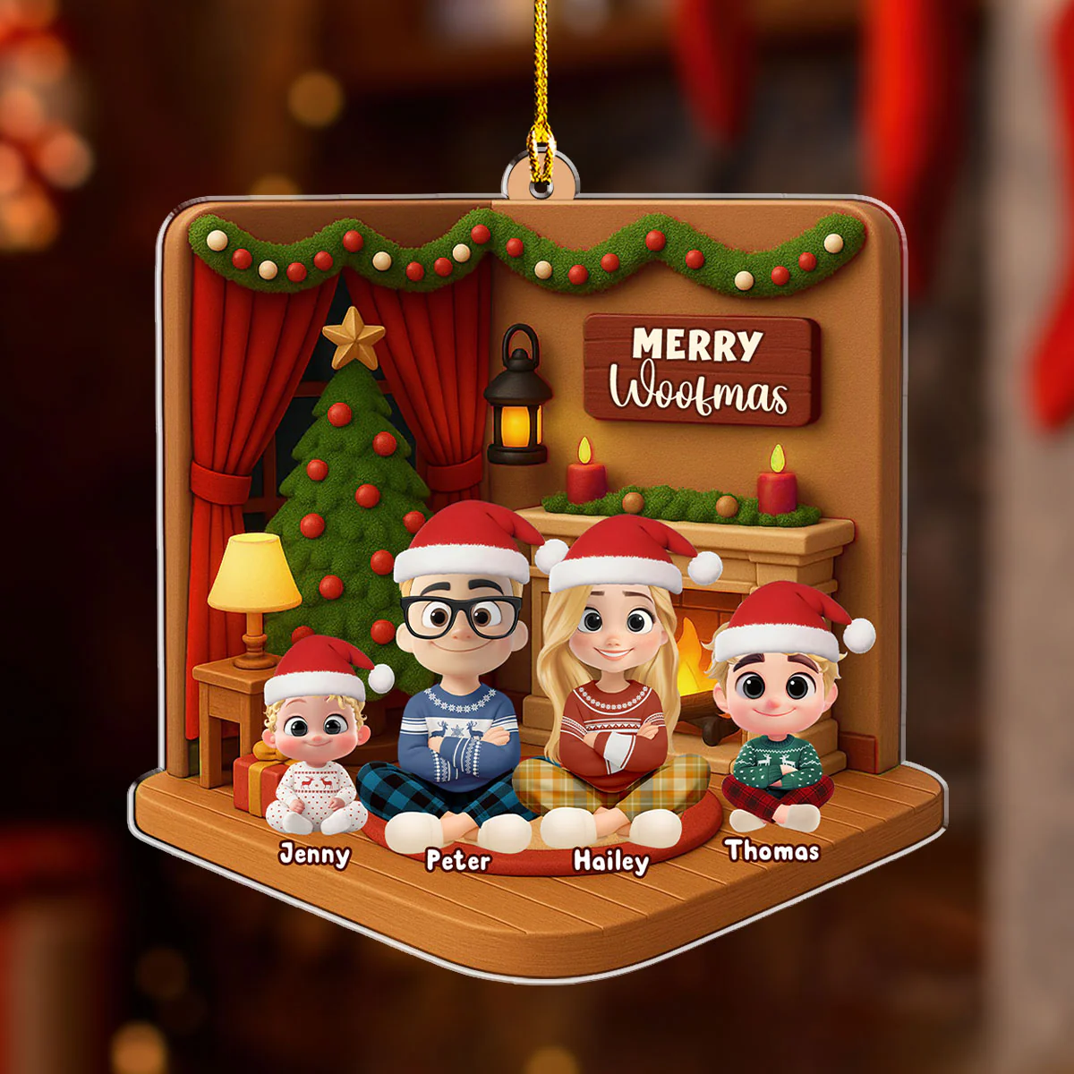 We've Got The Christmas Joy - Personalized Custom 3D Effect Acrylic Ornament - Image 4