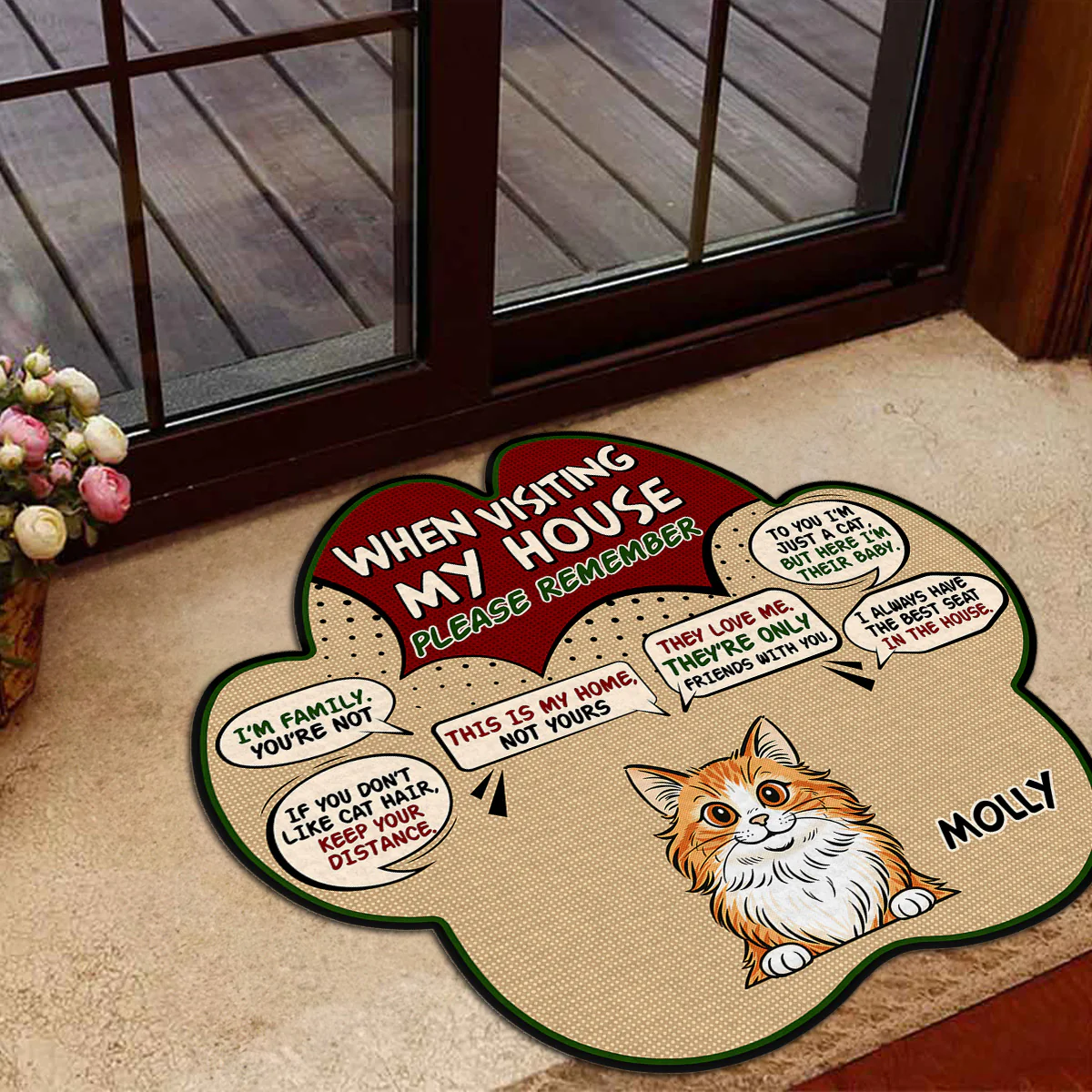 When Visit Cat House Retro - Personalized Custom Doormat - Image 4