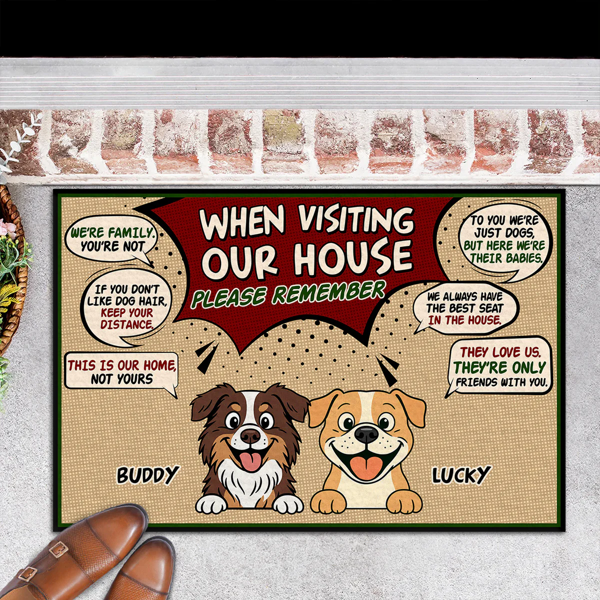 When Visit Dog House Retro Ver 2 - Personalized Custom Doormat - Image 6