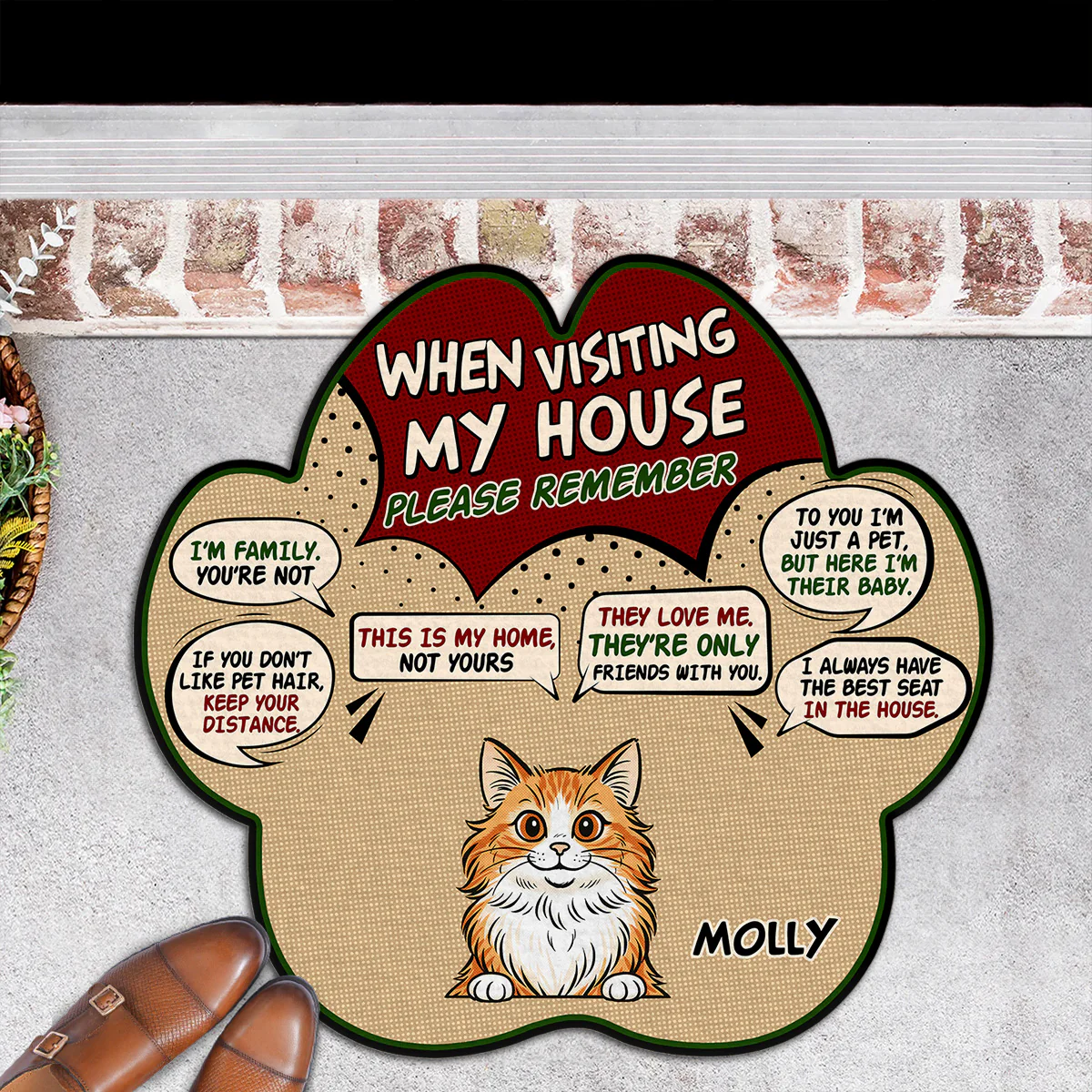 When Visit Pet House Retro - Personalized Custom Doormat - Image 6