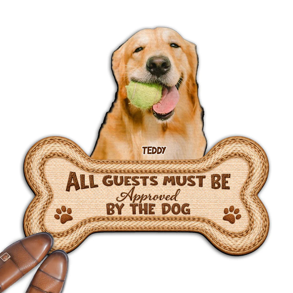 Where Humans And Dogs Belong Photo - Personalized Custom Doormat
