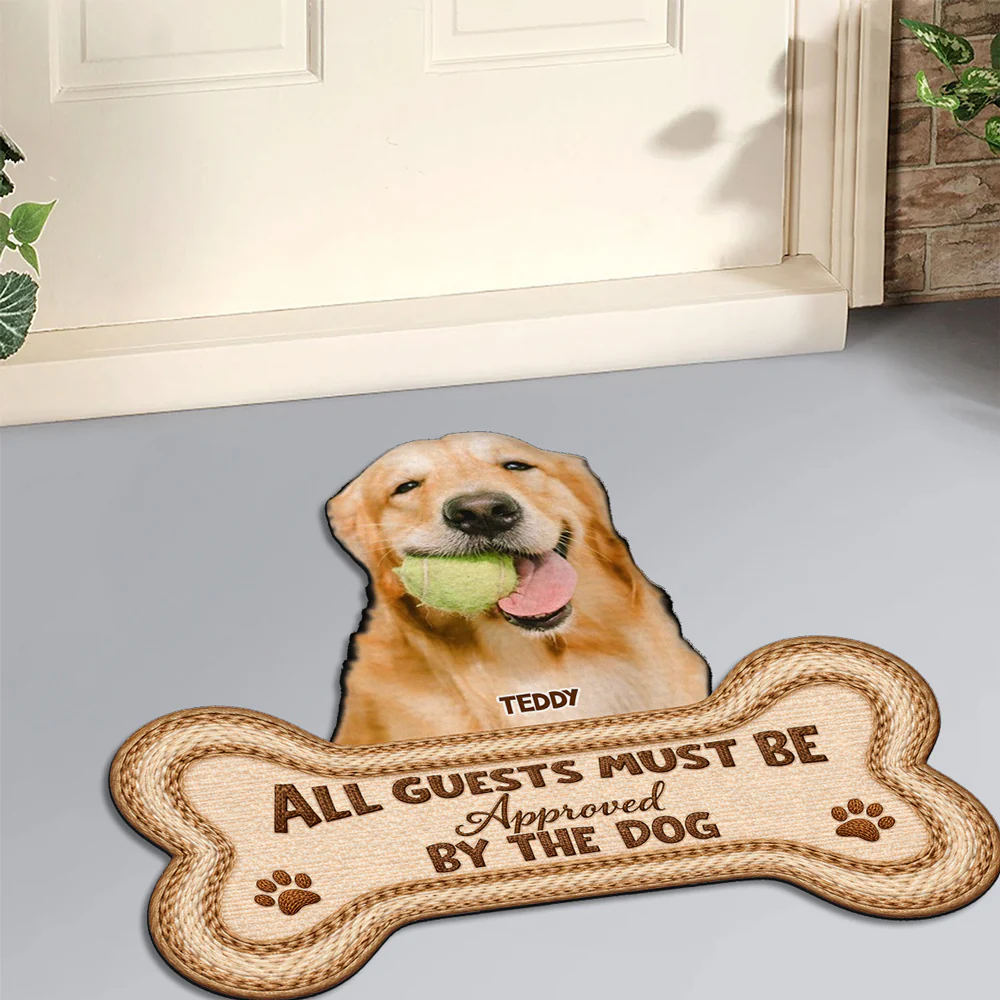 Where Humans And Dogs Belong Photo - Personalized Custom Doormat - Image 2