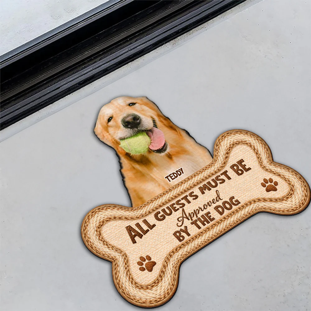 Where Humans And Dogs Belong Photo - Personalized Custom Doormat - Image 3
