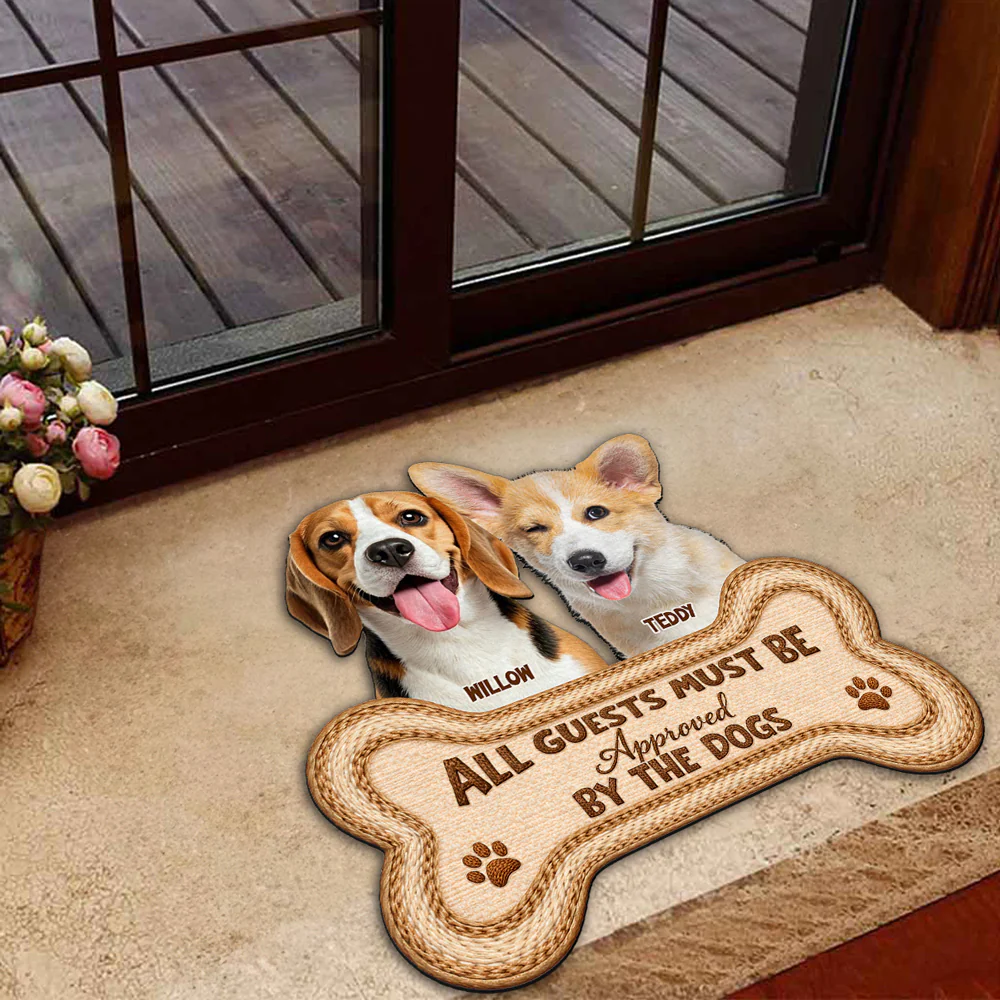 Where Humans And Dogs Belong Photo - Personalized Custom Doormat - Image 4