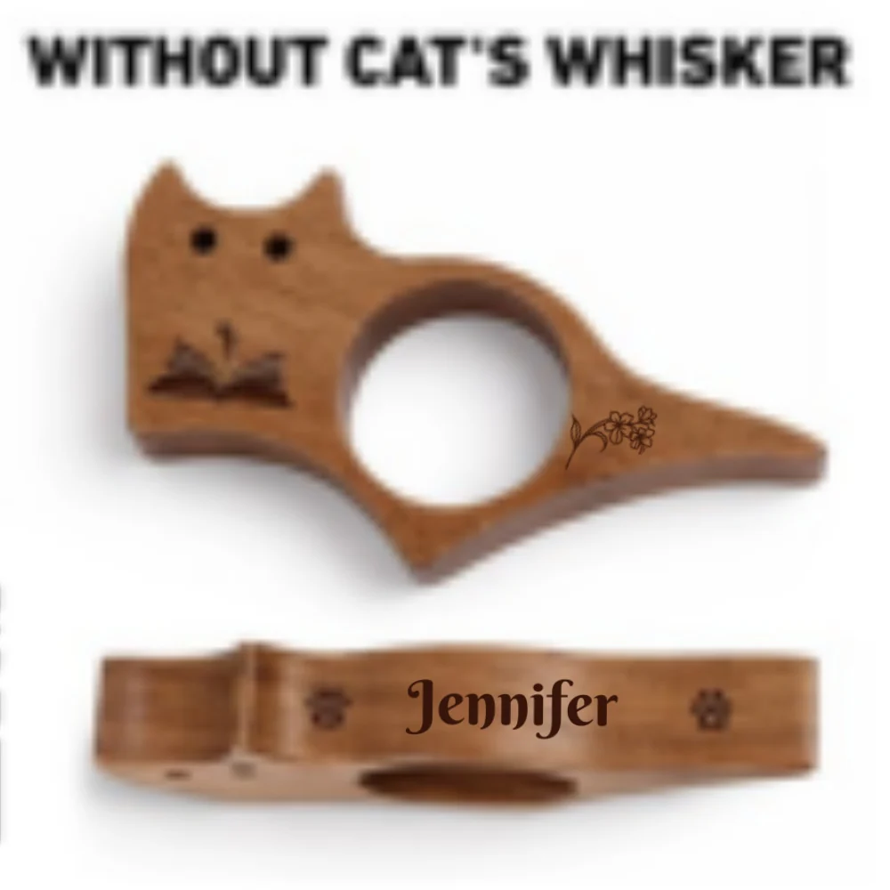 Whiskers Hold Your Page Ver 2 - Personalized Custom Cat Book Page Holder - Image 6