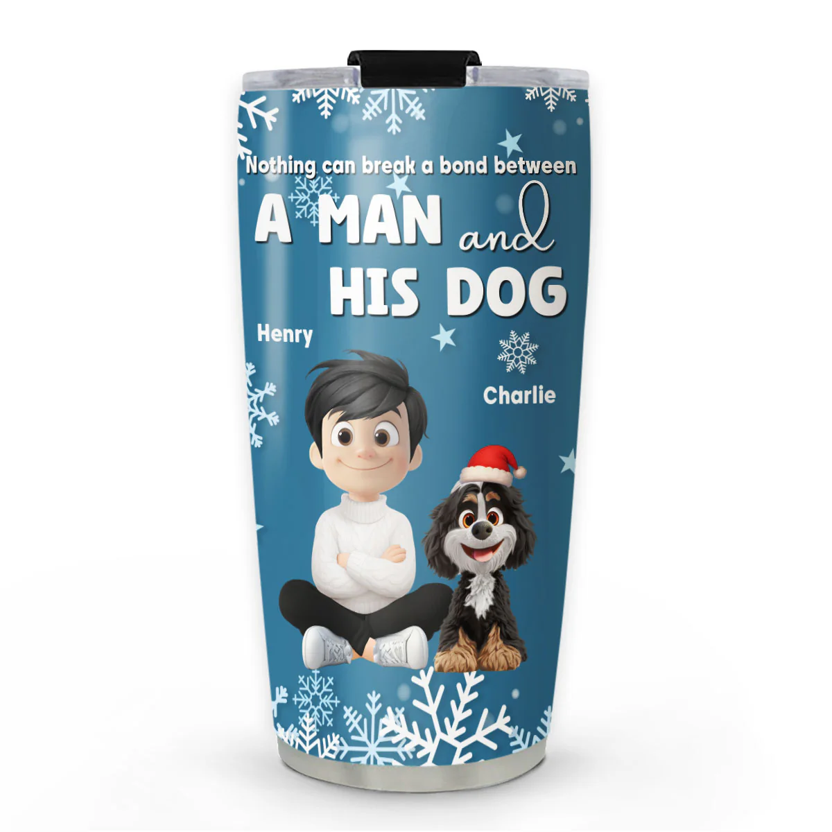 White Christmas Dad Ver - Personalized Custom Tumbler