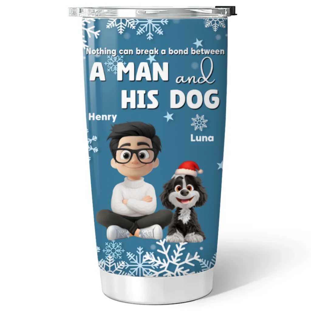 White Christmas Dad Ver - Personalized Custom Tumbler - Image 6