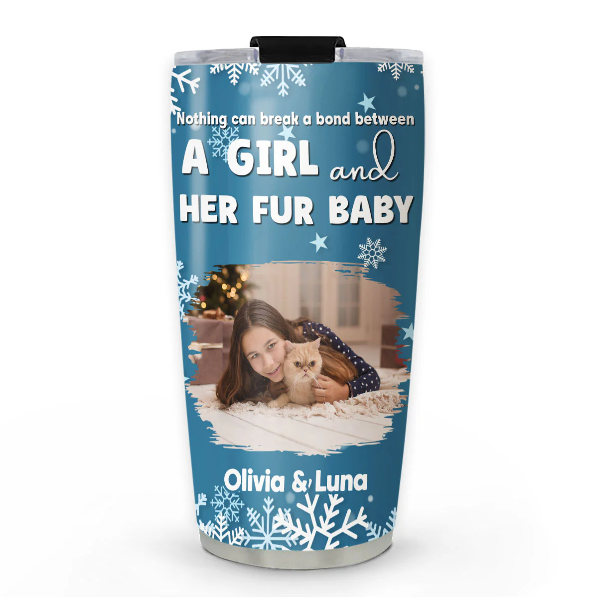 White Christmas With Them Photo - Personalized Custom Tumbler