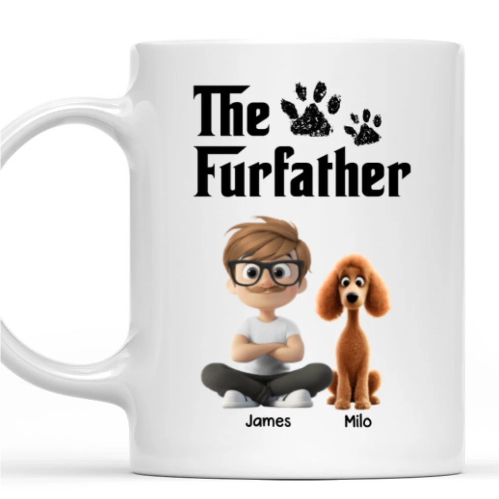 White Cool Pet Father - Personalized Custom Coffee Mug - Image 10