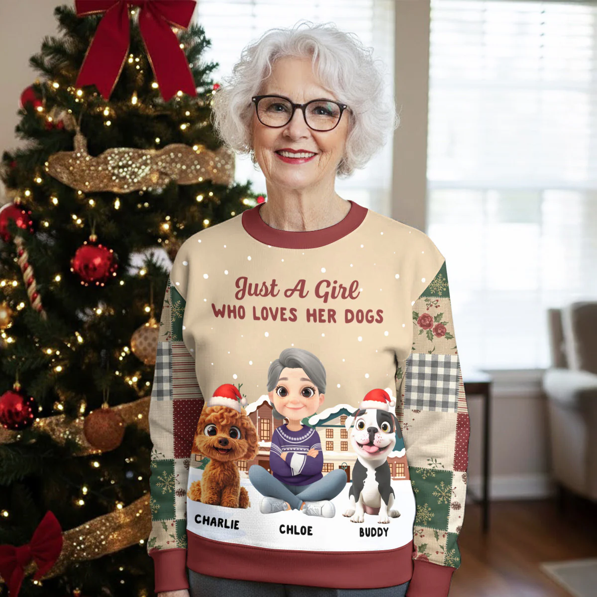 Who Really Loves Dog - Personalized Custom All-Over-Print Sweatshirt - Image 3