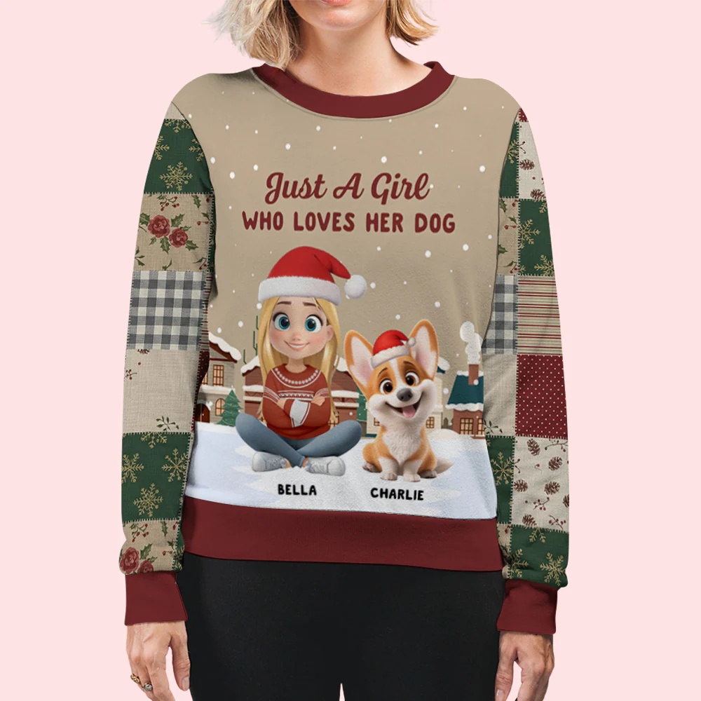 Who Really Loves Dog - Personalized Custom All-Over-Print Sweatshirt - Image 4