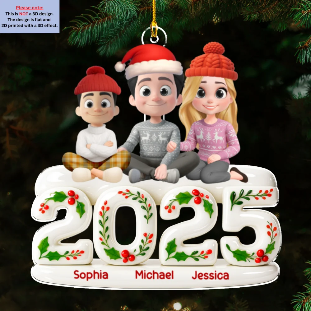 Whole Family Hunt Rewards - Personalized Custom 3D Effect Acrylic Ornament - Image 7