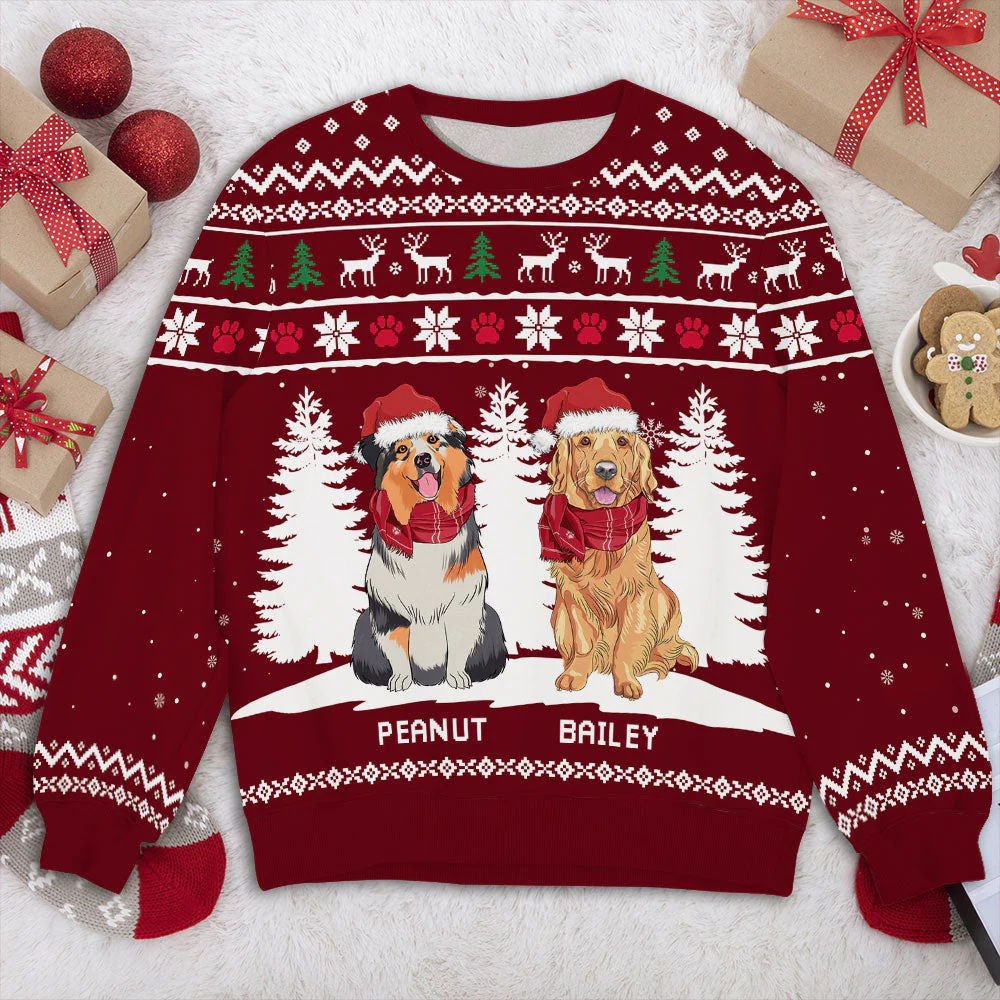 Winter Dog 1 - Personalized Custom All-Over-Print Sweatshirt - Image 3