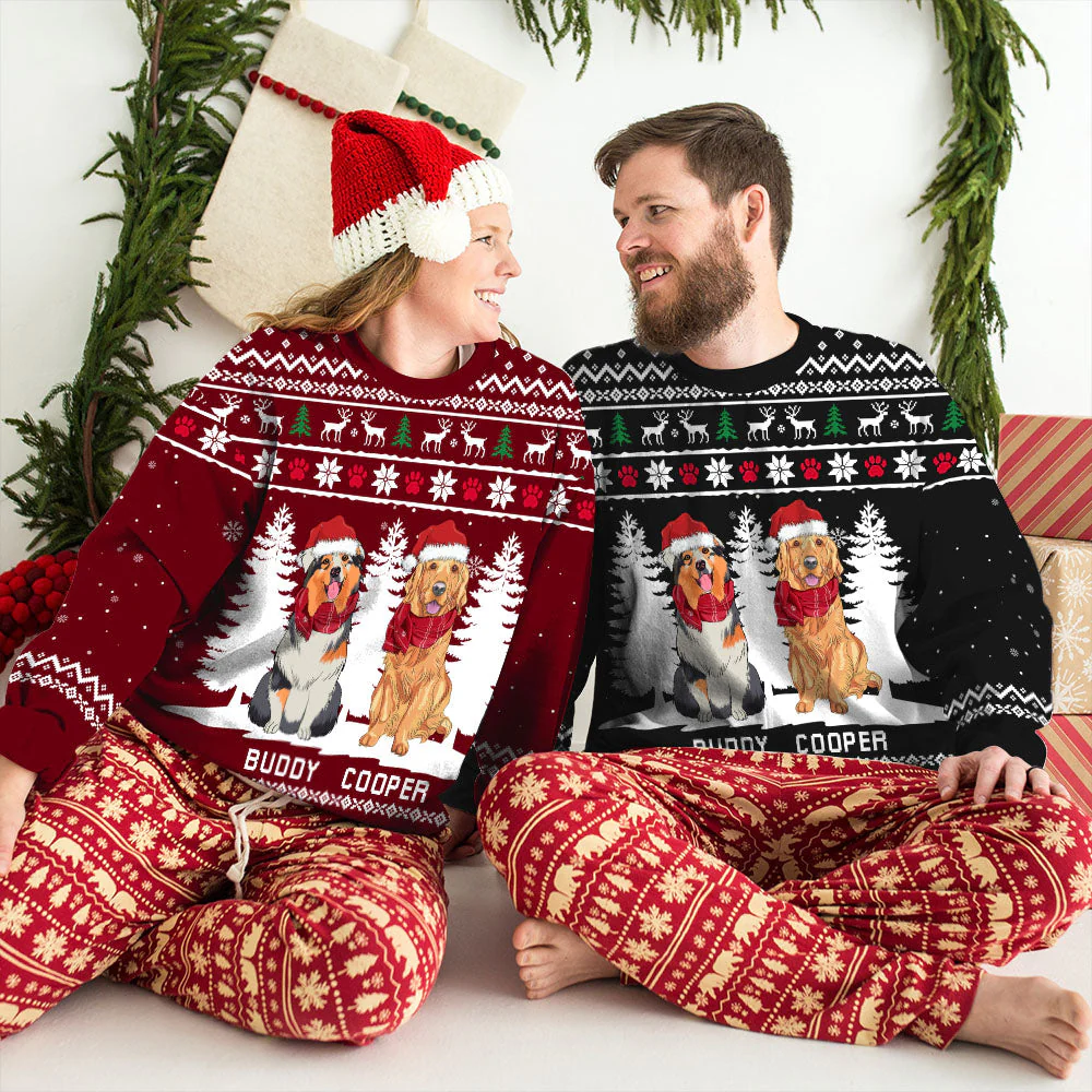 Winter Dog - Personalized Custom All-Over-Print Sweatshirt - Image 3