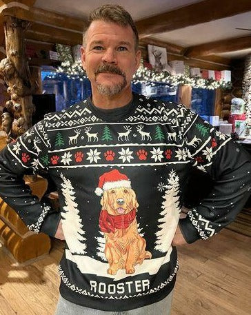 Winter Dog - Personalized Custom All-Over-Print Sweatshirt - Image 4