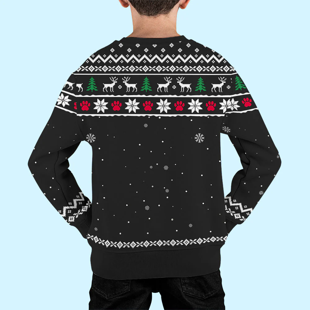 Winter Dog - Personalized Custom Kids All-Over-Print Sweatshirt - Image 4