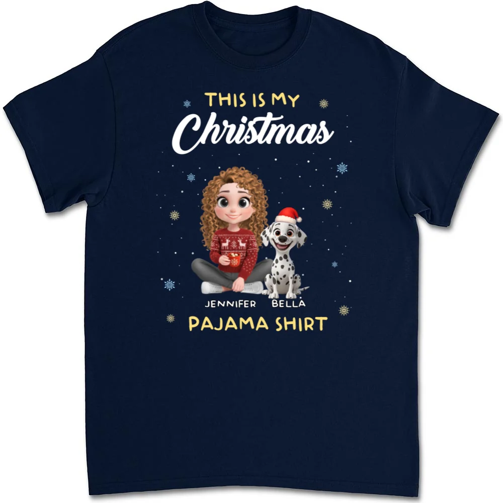 Winter Pajama Shirt - Personalized Custom Unisex T-Shirt - Image 8