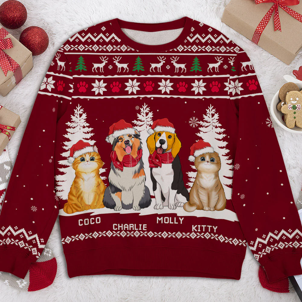 Winter Pet - Personalized Custom All-Over-Print Sweatshirt - Image 4