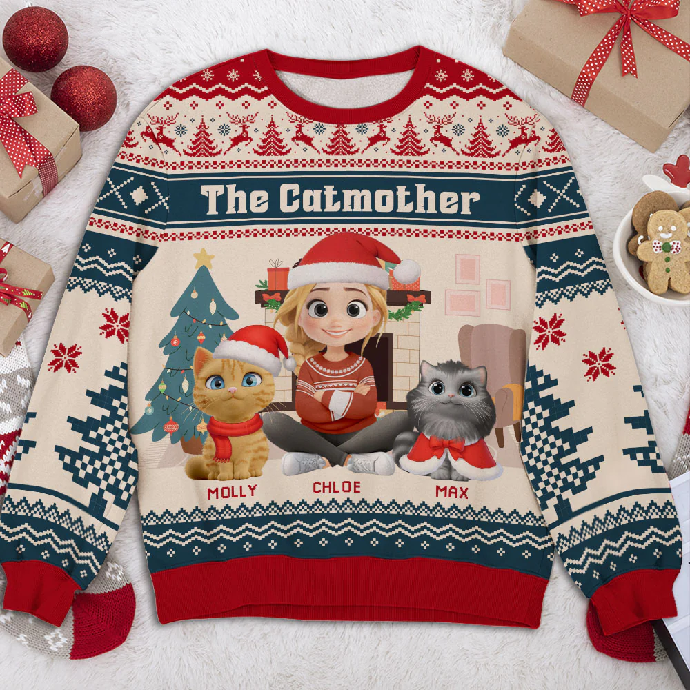 Winter Red Blue - Personalized Custom All-Over-Print Sweatshirt