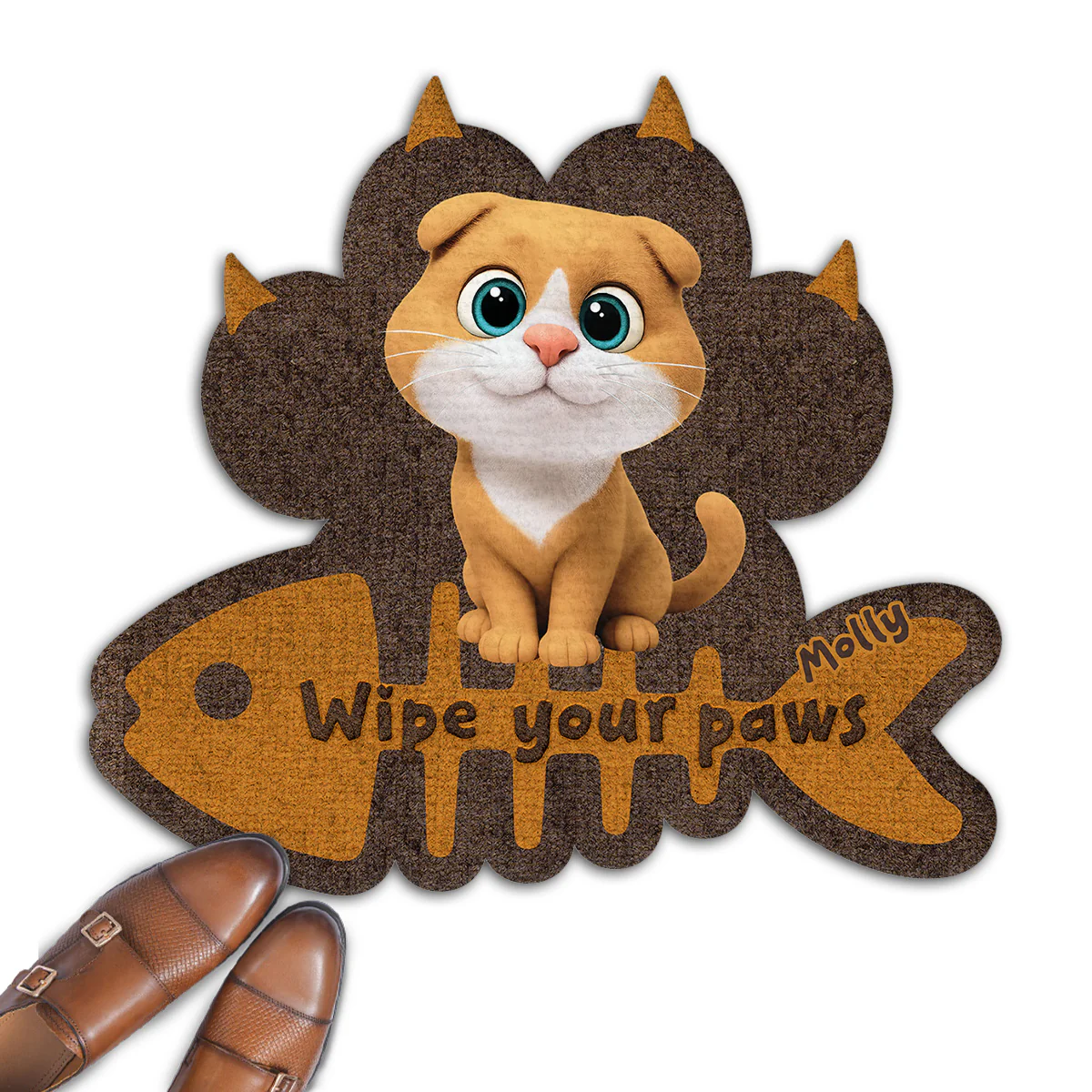 Wipe Up Cat Paws - Personalized Custom Doormat