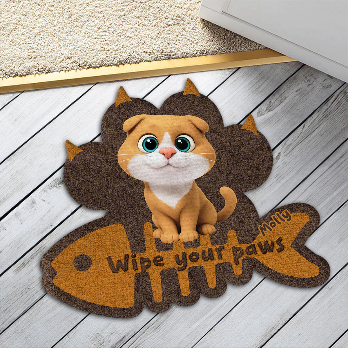 Wipe Up Cat Paws - Personalized Custom Doormat - Image 2